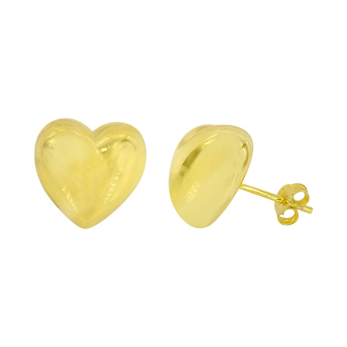 PUFFY HEART STUDS