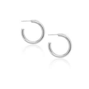 SILVER DRIP HOOPS